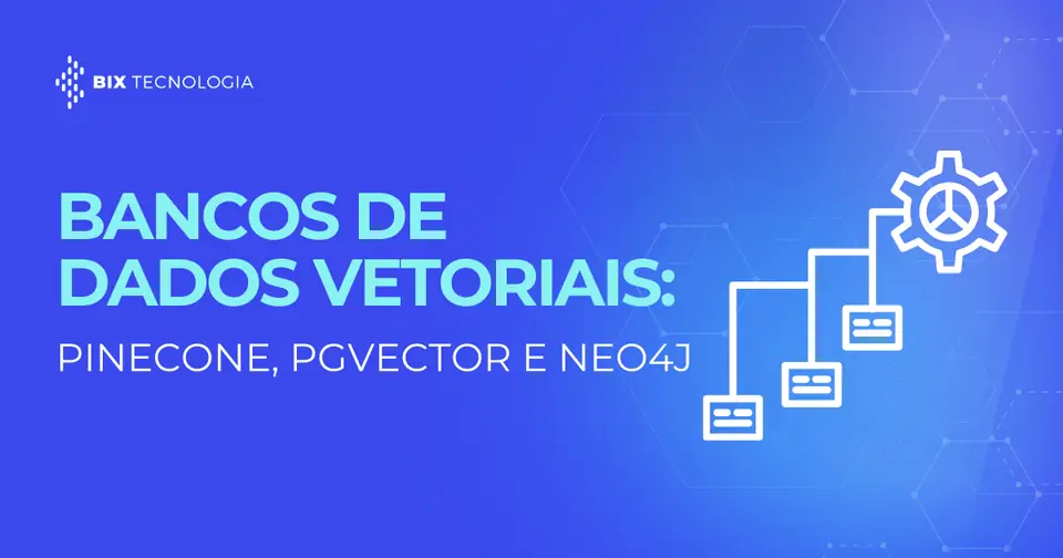 Diagrama comparando as arquiteturas técnicas de Pinecone, pgvector e Neo4j.