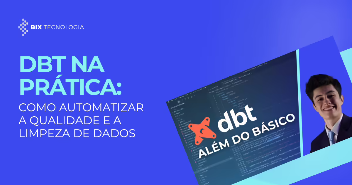 Infográfico mostrando as etapas de identificação, resolução e validação de dados usando dbt.