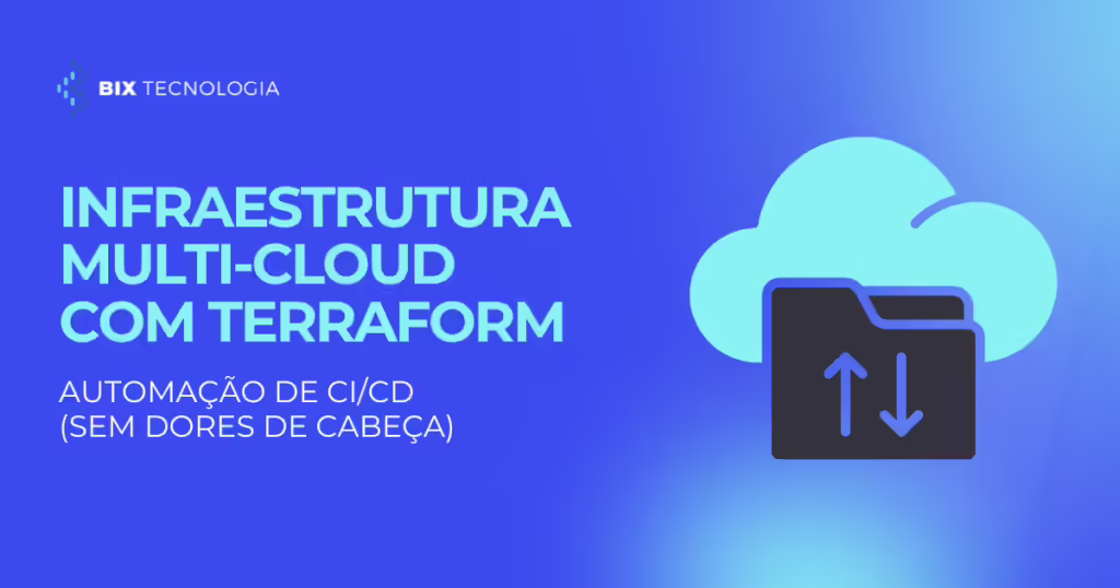 Diagrama de fluxo mostrando o código Terraform passando por um pipeline de CI/CD para ser implantado na AWS, Azure e Google Cloud.